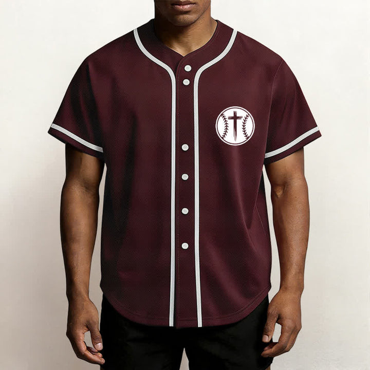 Christianartworkshop Camiseta de béisbol negra con espalda de malla y diseño de verso - image 20