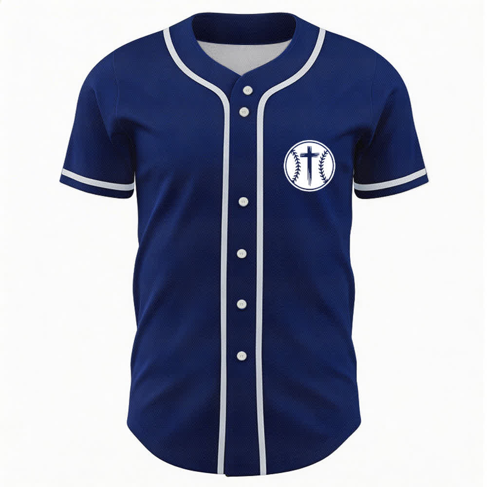 Christianartworkshop Camiseta de béisbol negra con espalda de malla y diseño de verso - image 36