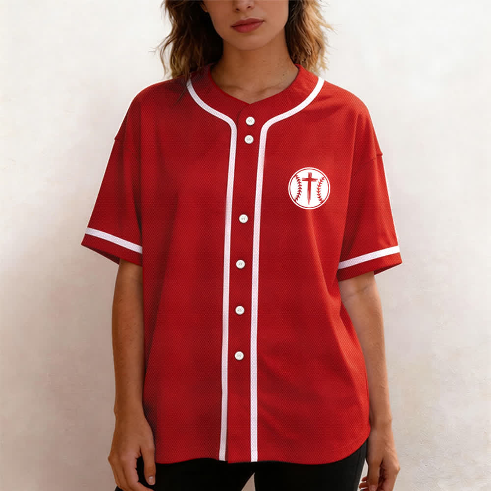 Christianartworkshop Camiseta de béisbol negra con espalda de malla y diseño de verso - image 46