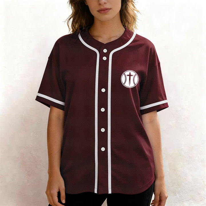 Christianartworkshop Camiseta de béisbol negra con espalda de malla y diseño de verso - image 18