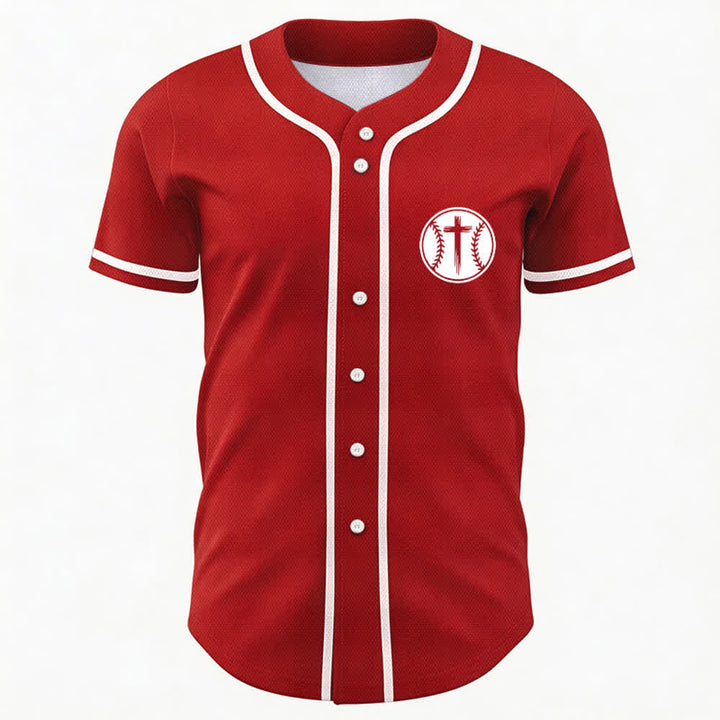 Christianartworkshop Camiseta de béisbol negra con espalda de malla y diseño de verso - image 44