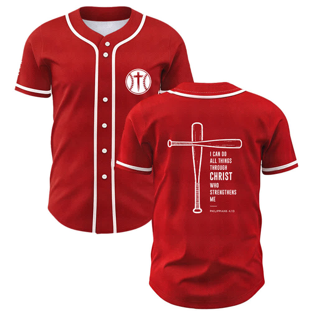 Christianartworkshop Camiseta de béisbol negra con espalda de malla y diseño de verso - Rojo - 5XL - image 42