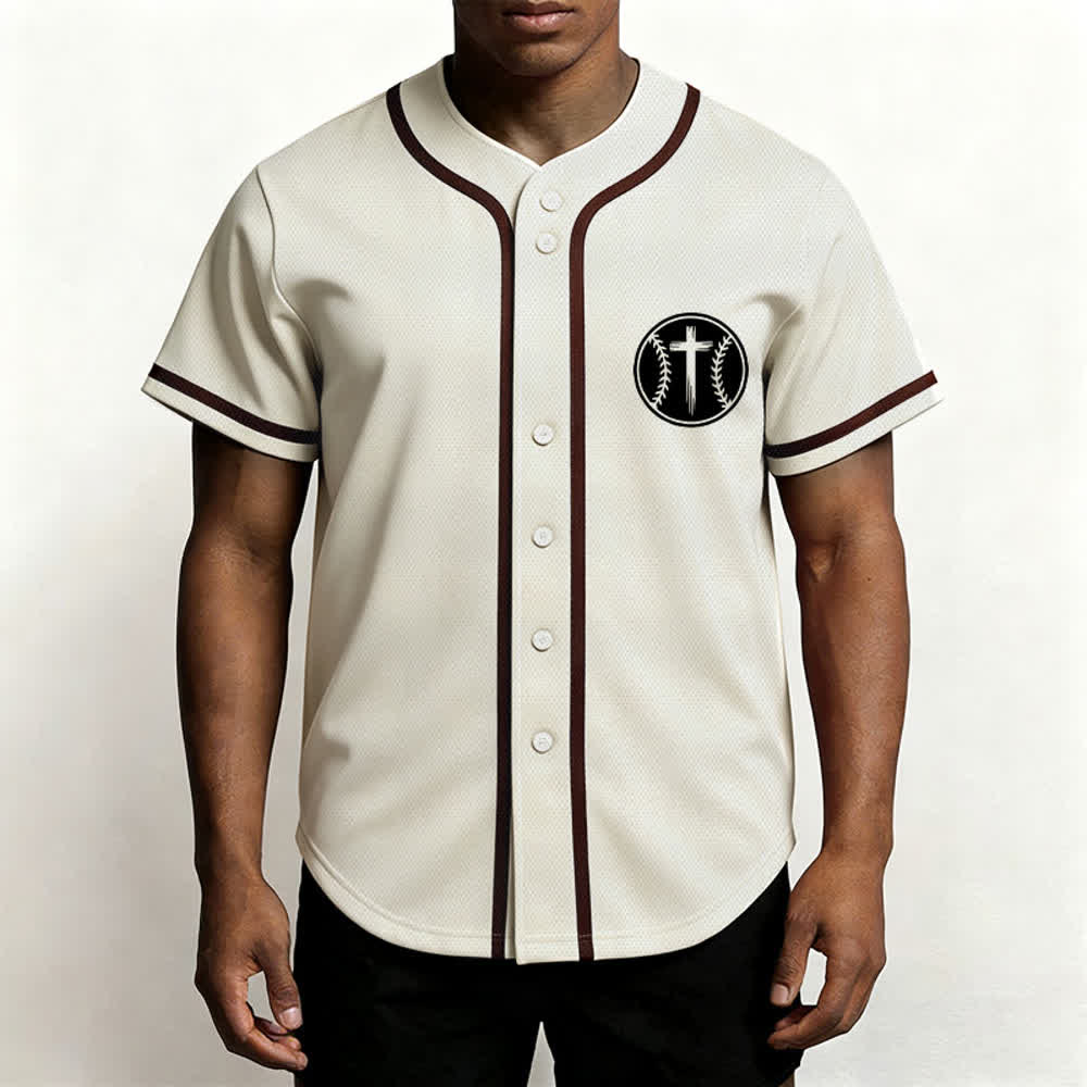 Christianartworkshop Camiseta de béisbol negra con espalda de malla y diseño de verso - image 34