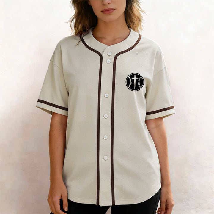 Christianartworkshop Camiseta de béisbol negra con espalda de malla y diseño de verso - image 32