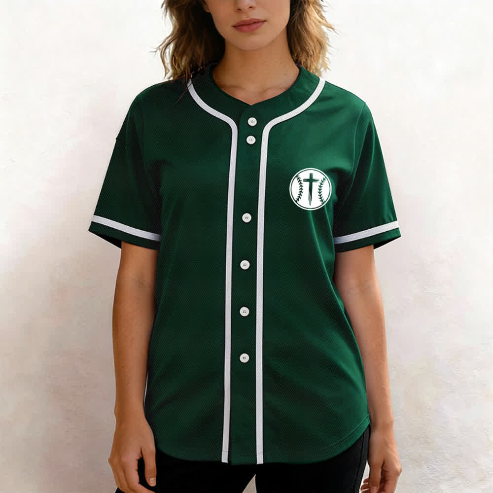 Christianartworkshop Camiseta de béisbol negra con espalda de malla y diseño de verso - image 25