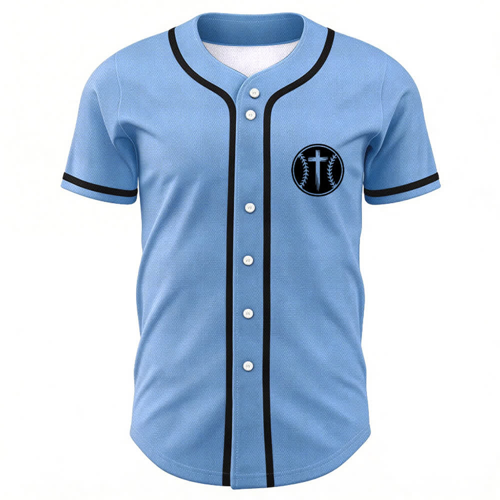 Christianartworkshop Camiseta de béisbol negra con espalda de malla y diseño de verso - image 51