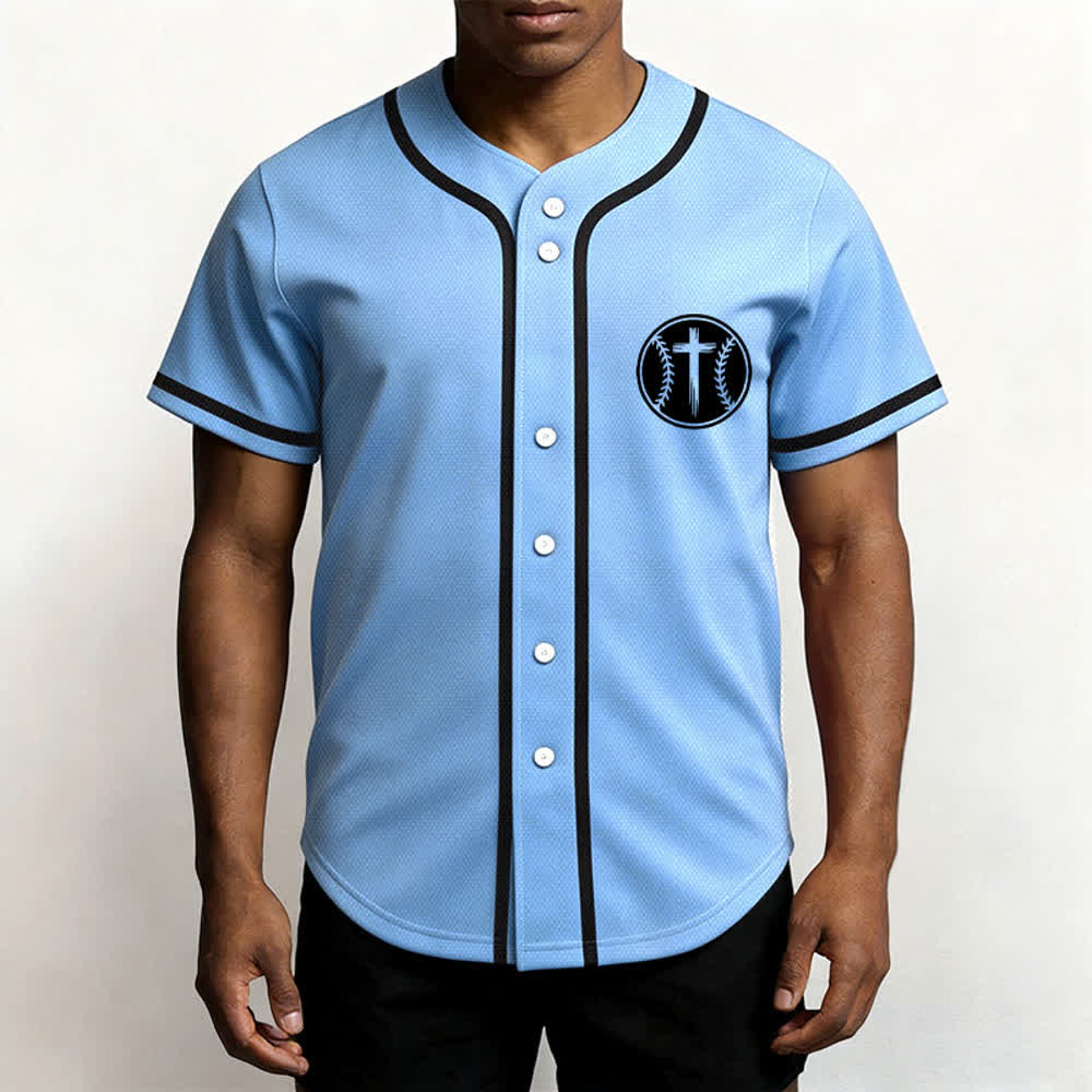 Christianartworkshop Camiseta de béisbol negra con espalda de malla y diseño de verso - image 55