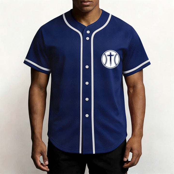 Christianartworkshop Camiseta de béisbol negra con espalda de malla y diseño de verso - image 41