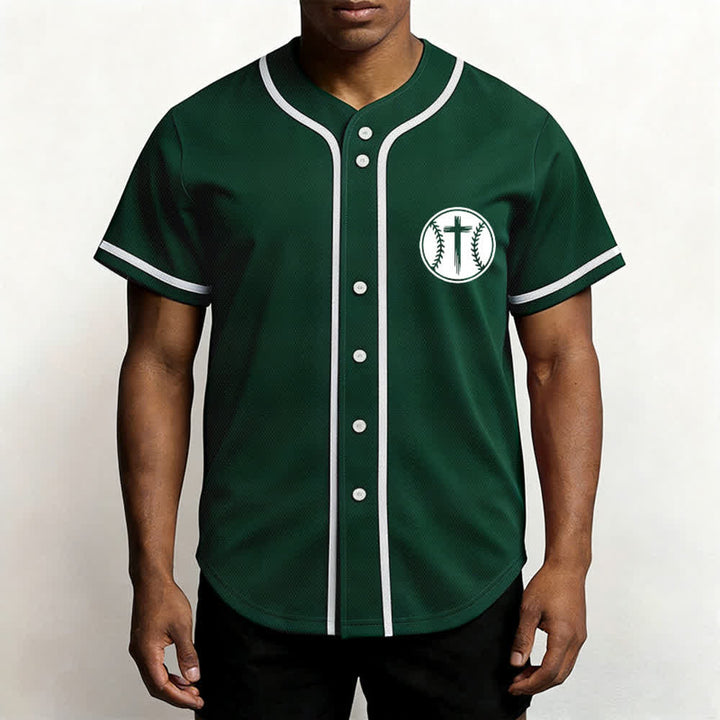 Christianartworkshop Camiseta de béisbol negra con espalda de malla y diseño de verso - image 27
