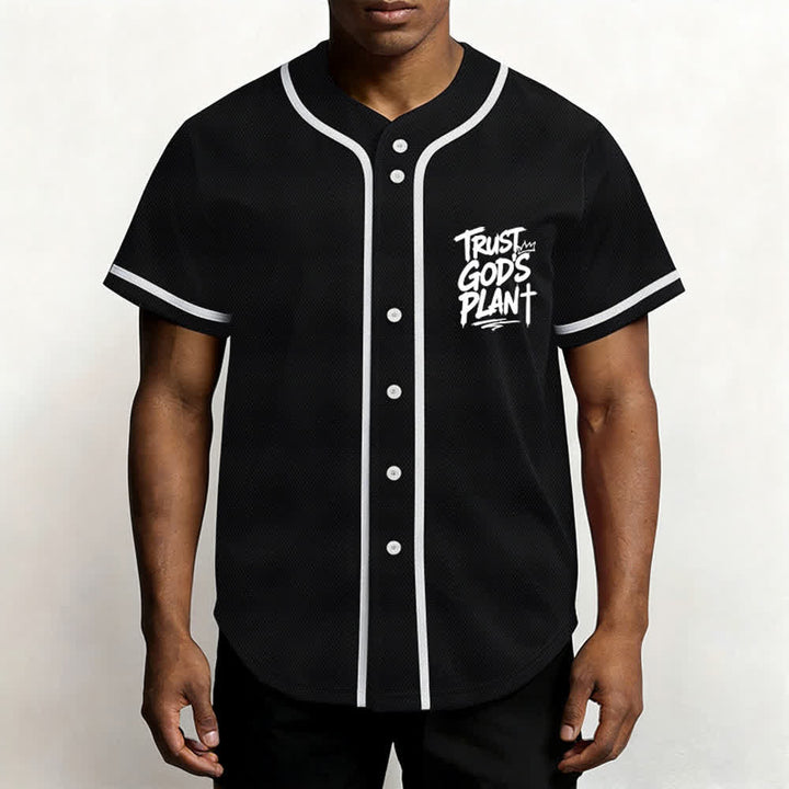 Camiseta de béisbol con botones "Confía en el plan de Dios" de Christianartworkshop - image 6