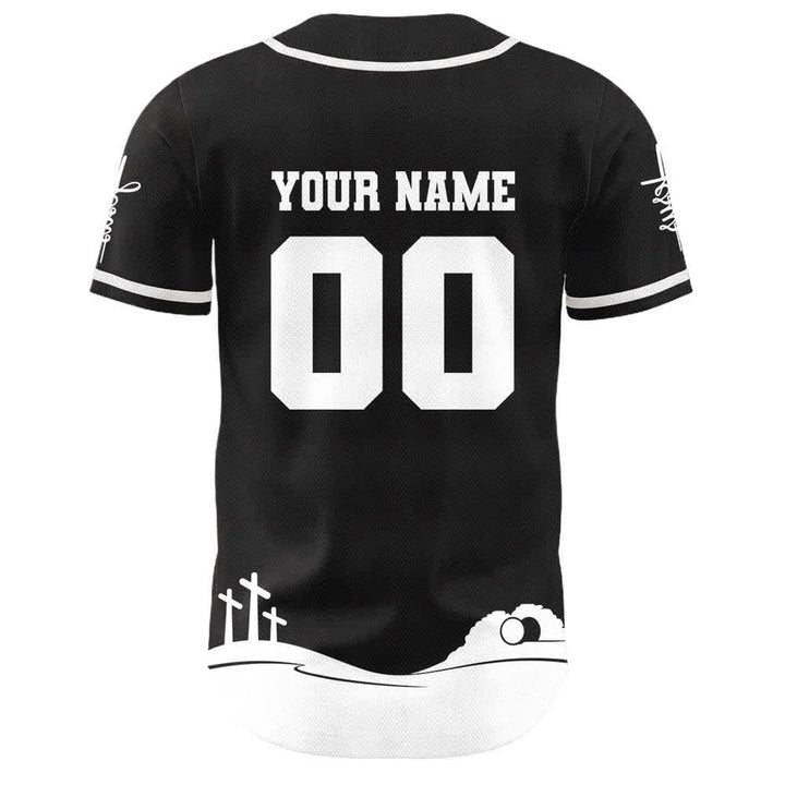 Camiseta de béisbol personalizada con nombre y número de Christianartworkshop: Jesús es mi rey - image 4