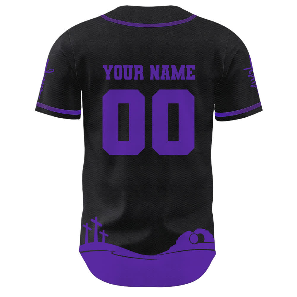 Camiseta de béisbol personalizada con nombre y número de Christianartworkshop: Jesús es mi rey - image 7