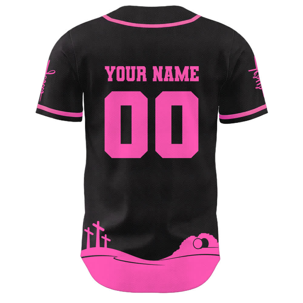 Camiseta de béisbol personalizada con nombre y número de Christianartworkshop: Jesús es mi rey - image 22