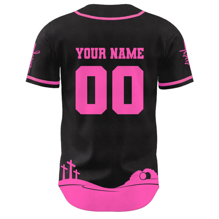 Camiseta de béisbol personalizada con nombre y número de Christianartworkshop: Jesús es mi rey - image 22