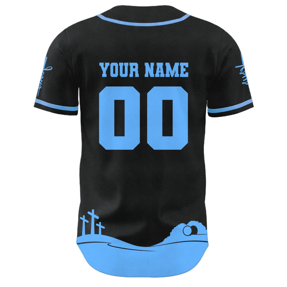 Camiseta de béisbol personalizada con nombre y número de Christianartworkshop: Jesús es mi rey - image 13