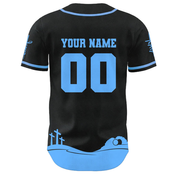 Camiseta de béisbol personalizada con nombre y número de Christianartworkshop: Jesús es mi rey - image 13