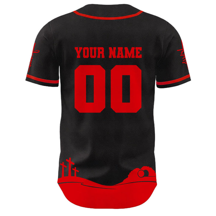 Camiseta de béisbol personalizada con nombre y número de Christianartworkshop: Jesús es mi rey - image 16