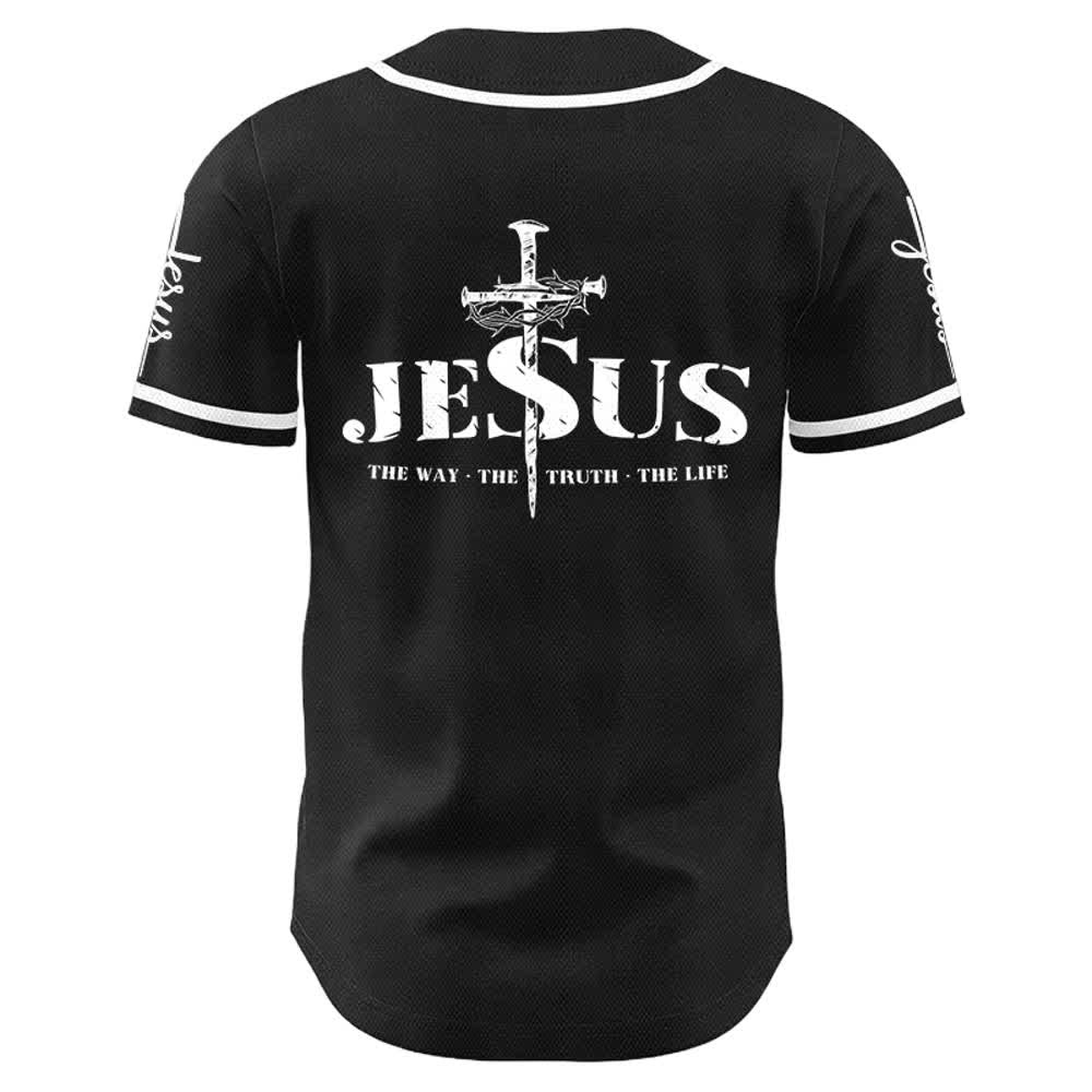 Christianartworkshop Camiseta de béisbol con la cruz de Jesús, clavos y corona de espinas - image 10