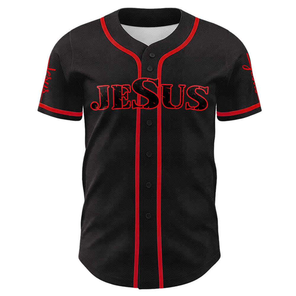 Camiseta de béisbol con la cruz de Jesús, clavos y corona de espinas de Christianartworkshop - image 12