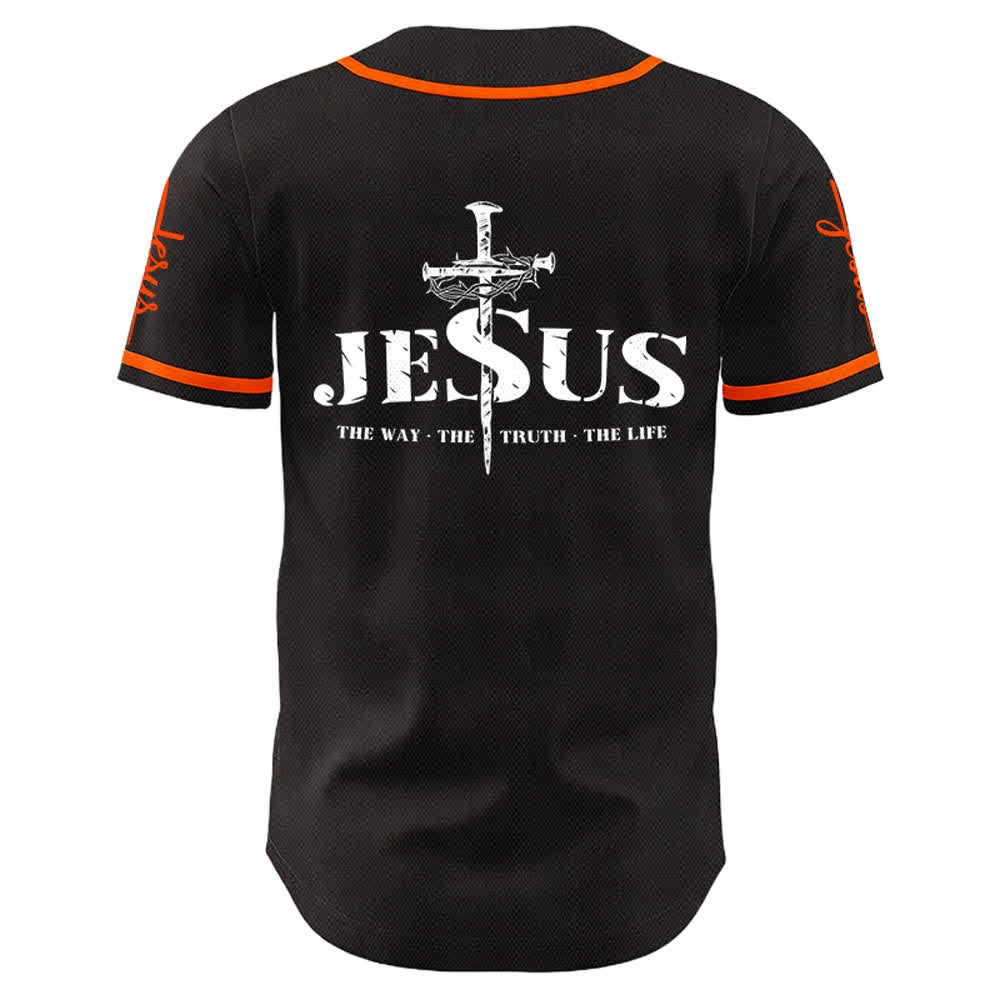 Christianartworkshop Camiseta de béisbol con la cruz de Jesús, clavos y corona de espinas - image 16