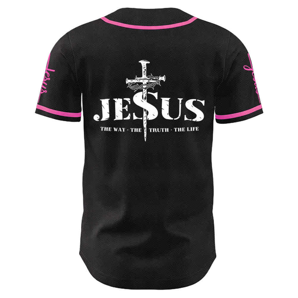 Christianartworkshop Camiseta de béisbol con la cruz de Jesús, clavos y corona de espinas - image 25
