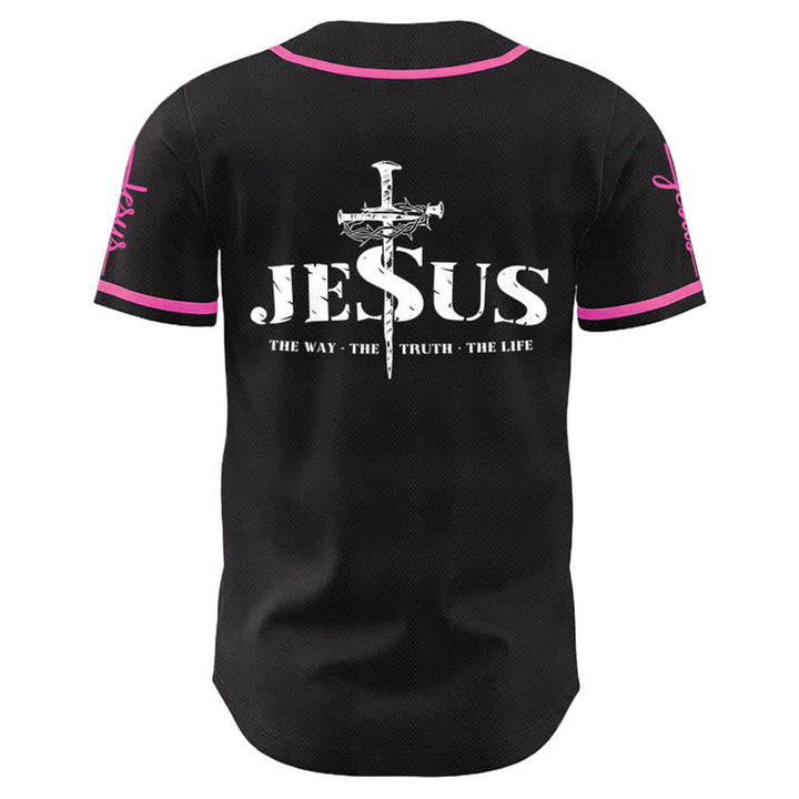 Camiseta de béisbol con la cruz de Jesús, clavos y corona de espinas de Christianartworkshop - image 25