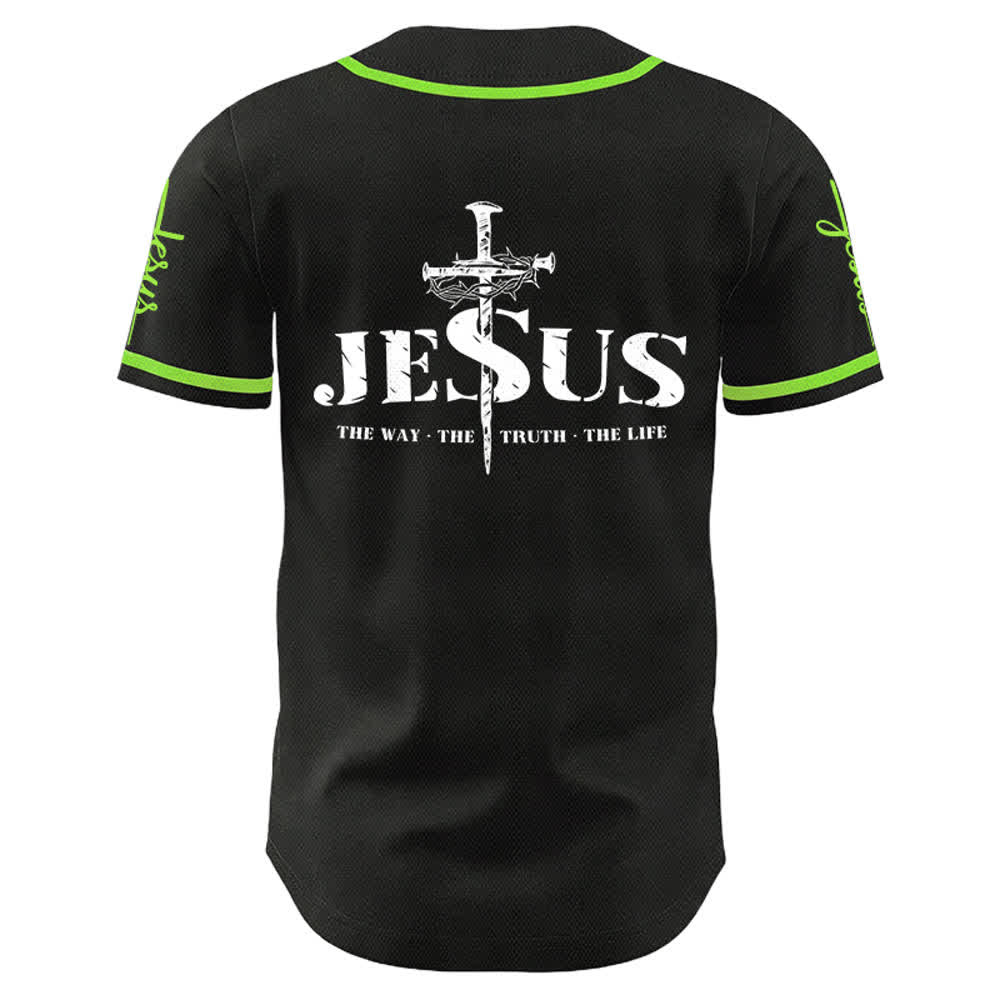 Christianartworkshop Camiseta de béisbol con la cruz de Jesús, clavos y corona de espinas - image 28
