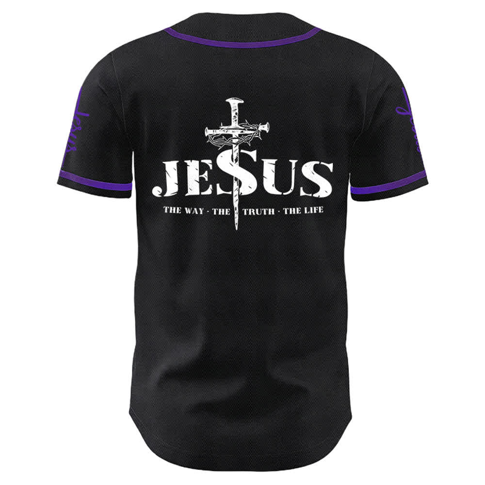 Camiseta de béisbol con la cruz de Jesús, clavos y corona de espinas de Christianartworkshop - image 31