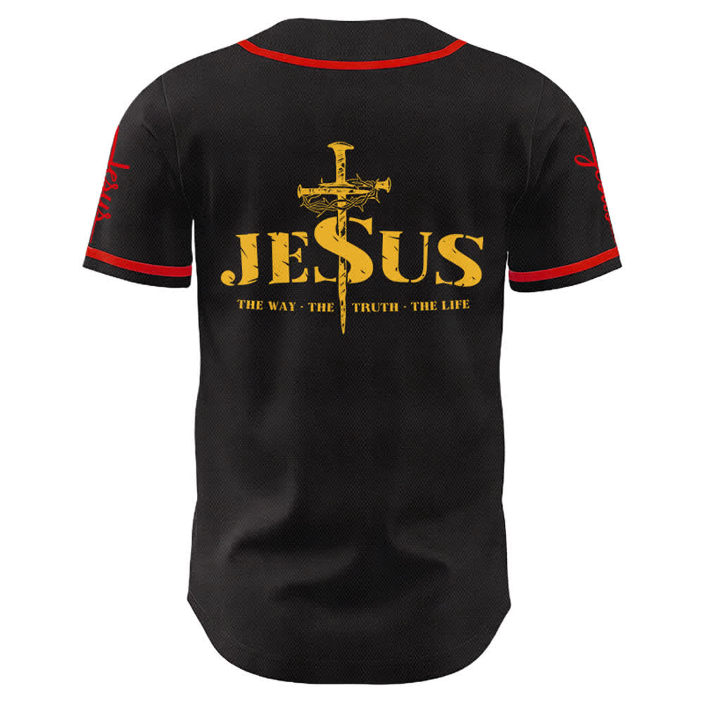 Christianartworkshop Camiseta de béisbol con la cruz de Jesús, clavos y corona de espinas - image 44