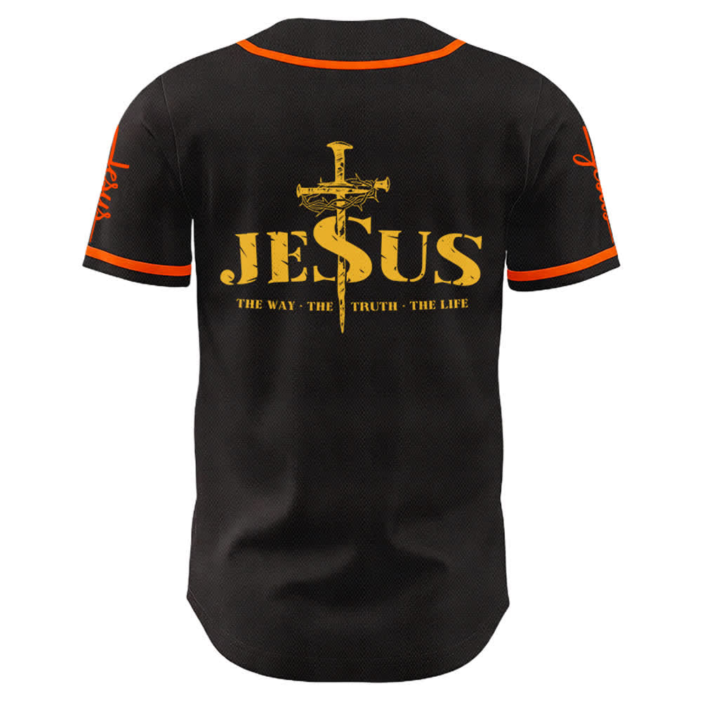 Camiseta de béisbol con la cruz de Jesús, clavos y corona de espinas de Christianartworkshop - image 47