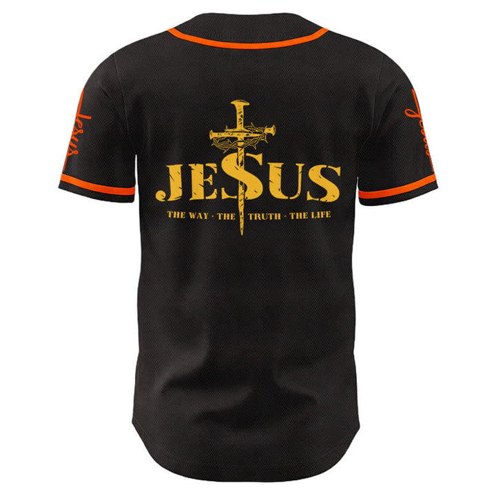 Camiseta de béisbol con la cruz de Jesús, clavos y corona de espinas de Christianartworkshop - image 47