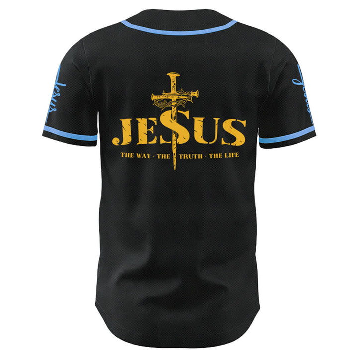 Camiseta de béisbol con la cruz de Jesús, clavos y corona de espinas de Christianartworkshop - image 53
