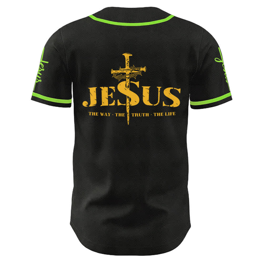 Christianartworkshop Camiseta de béisbol con la cruz de Jesús, clavos y corona de espinas - image 59