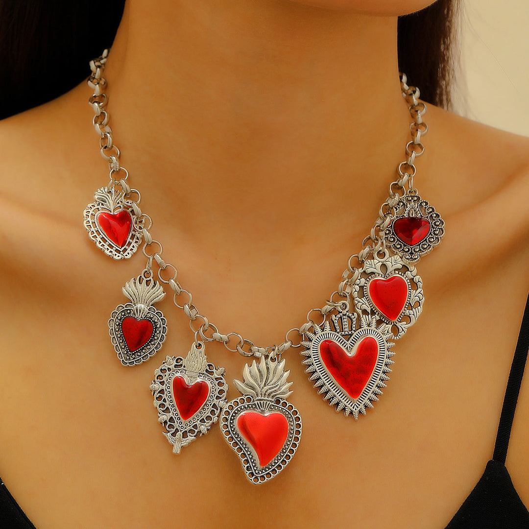 Christianartworkshop Colección de pendientes colgantes Sagrado Corazón superponibles: Susurro de cálida gracia celestial - Collar-C - image 5