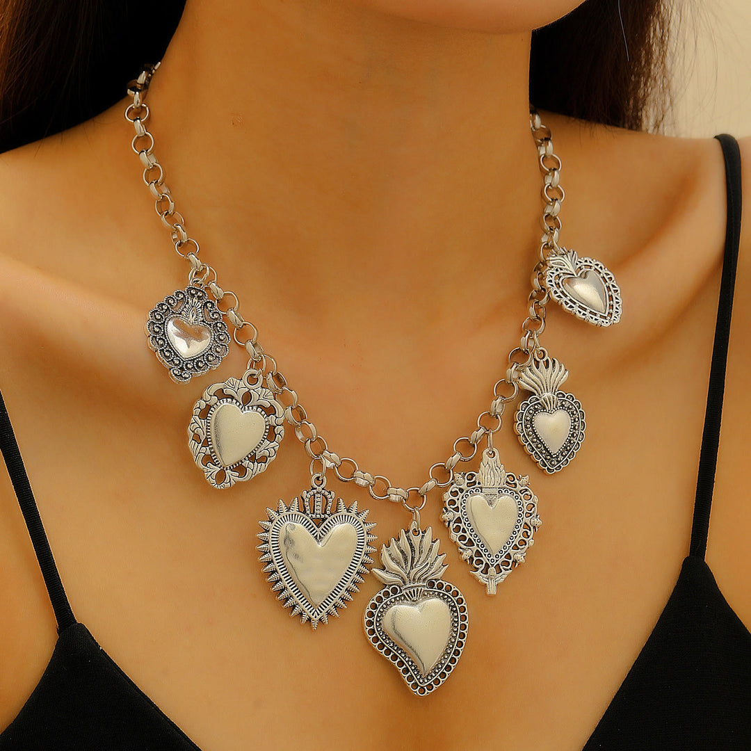 Christianartworkshop Colección de pendientes colgantes Sagrado Corazón superponibles: Susurro de cálida gracia celestial - Collar-B - image 4