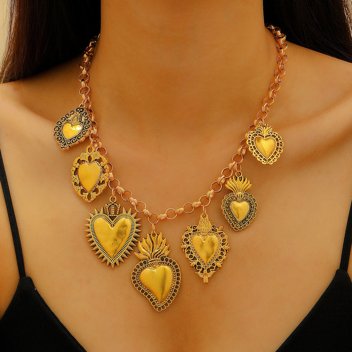 Christianartworkshop Colección de pendientes colgantes Sagrado Corazón superponibles: Susurro de cálida gracia celestial - Collar-A - image 3