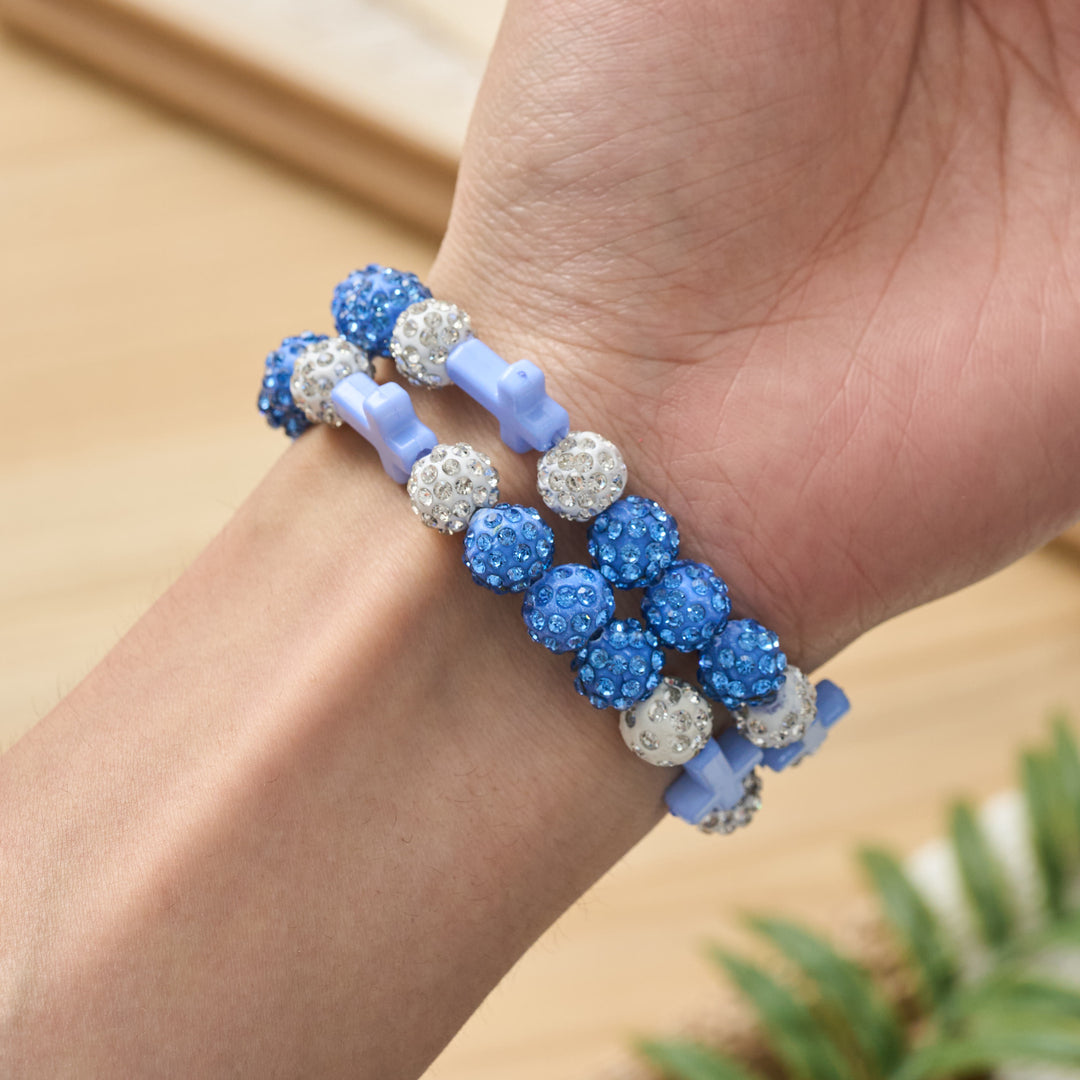 Christianartworkshop Pulsera de béisbol con cruz y cuentas, estilo bola de discoteca brillante, para usar todo el día: símbolo de luz sagrada constante. - image 24