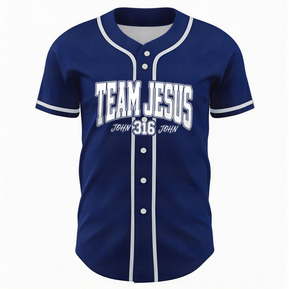 Christianartworkshop Camiseta de béisbol unisex con la inspiradora cita bíblica de Jesús Juan 3:16 del equipo deportivo. - image 1