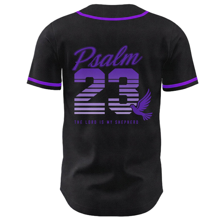 Christianartworkshop Camiseta de béisbol unisex con estampado retro de rayas degradadas y número cursivo del Salmo 23 - image 25