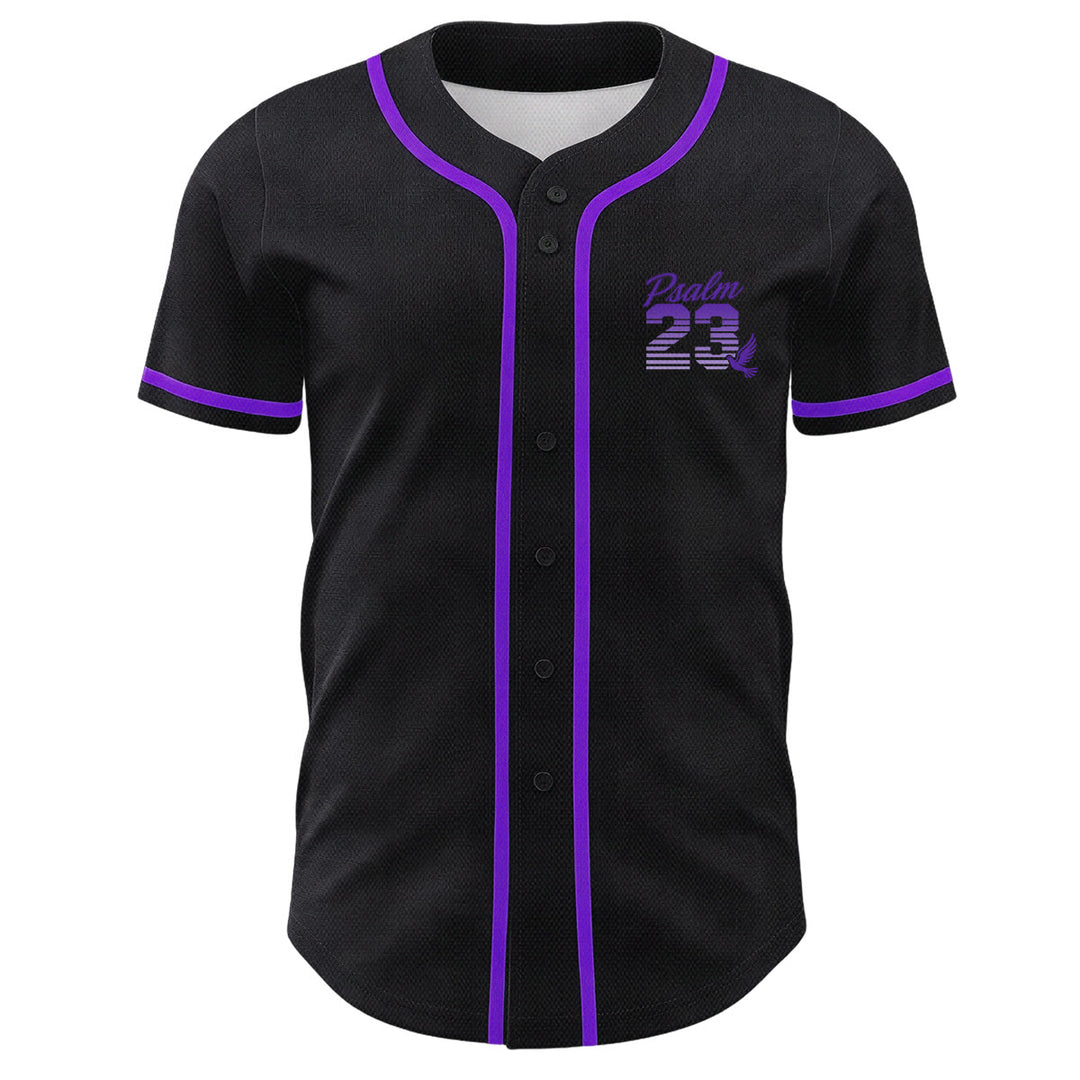 Christianartworkshop Camiseta de béisbol unisex con estampado retro de rayas degradadas y número cursivo del Salmo 23 - image 26