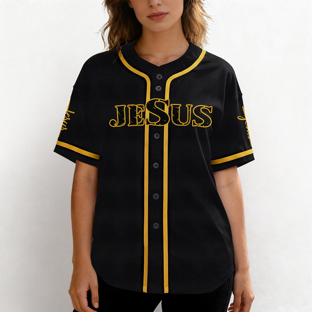 Christianartworkshop Camiseta de béisbol con la cruz de Jesús, clavos y corona de espinas - image 6