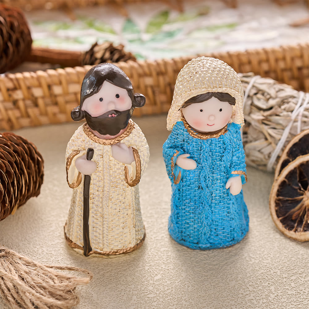 Christianartworkshop Mini adornos de personajes del Nacimiento: símbolo de la tranquila armonía celestial. - image 1