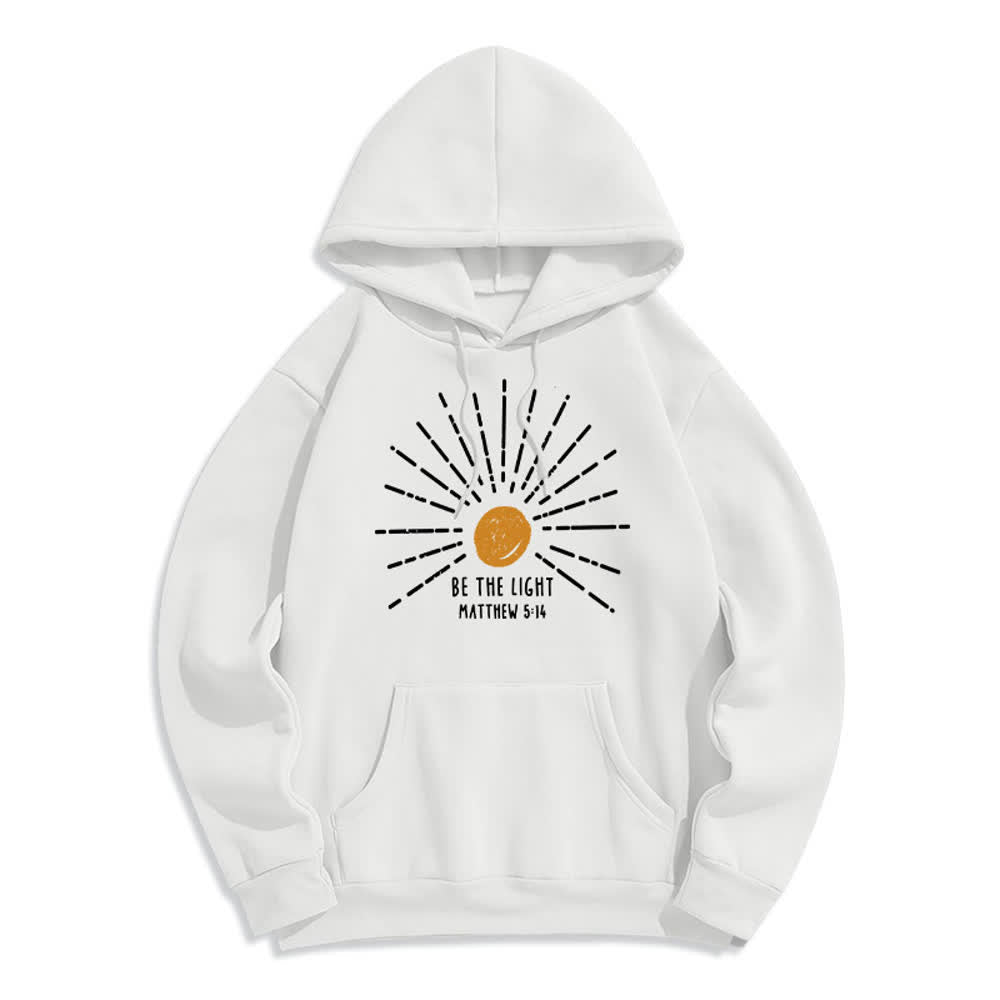 Christianartworkshop Sudadera con capucha "Sé la luz" Mateo 5:14 - Blanco - 2XL - image 0