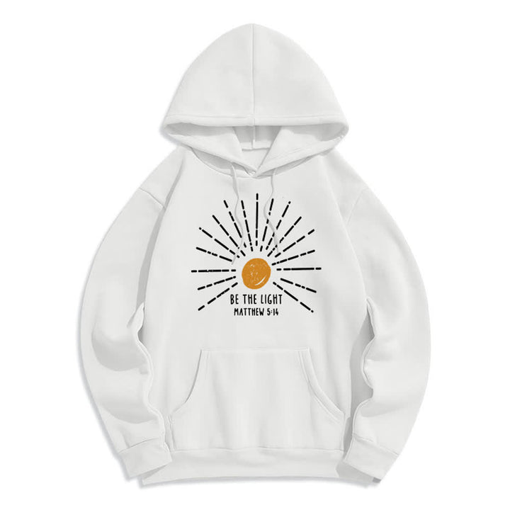 Christianartworkshop Sudadera con capucha "Sé la luz" Mateo 5:14 - Blanco - 2XL - image 0
