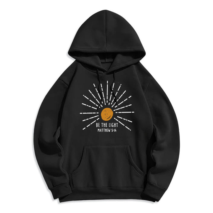 Christianartworkshop Sudadera con capucha "Sé la luz" Mateo 5:14 - Negro - 2XL - image 1