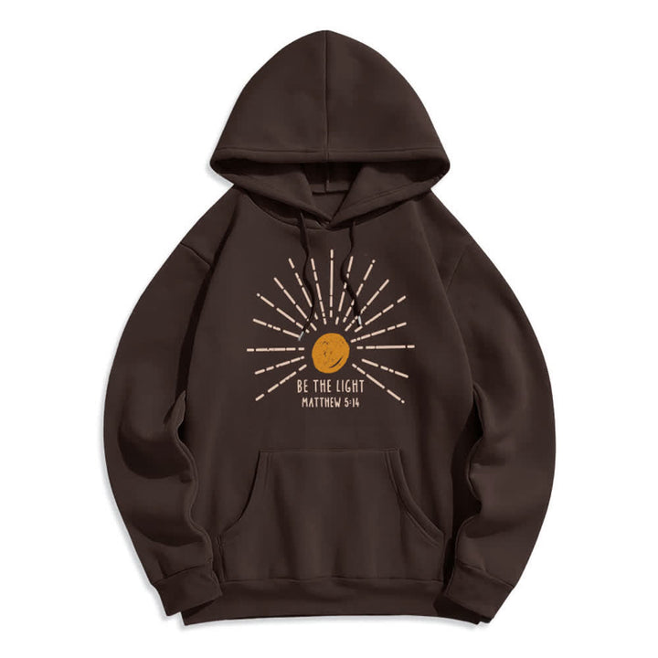 Christianartworkshop Sudadera con capucha "Sé la luz" Mateo 5:14 - Marrón - 2XL - image 4