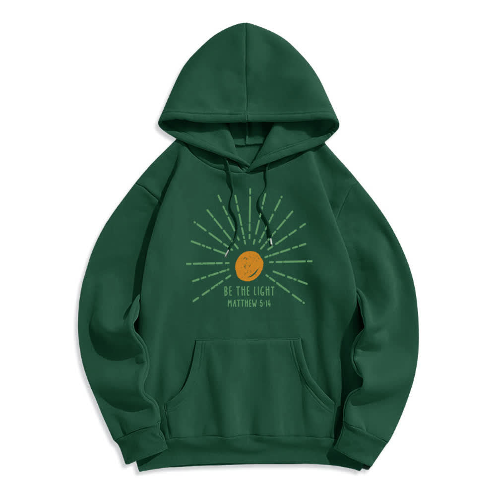Christianartworkshop Sudadera con capucha "Sé la luz" Mateo 5:14 - Verde - 2XL - image 5