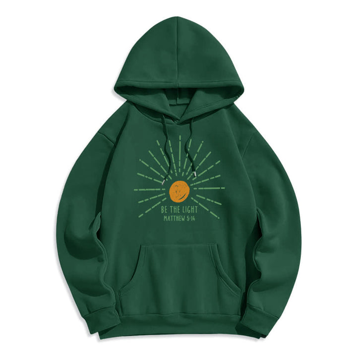 Christianartworkshop Sudadera con capucha "Sé la luz" Mateo 5:14 - Verde - 2XL - image 5