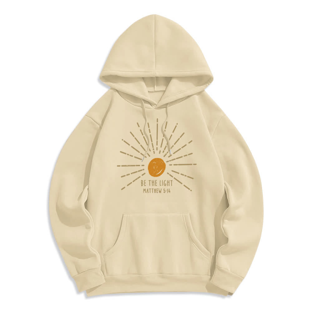 Christianartworkshop Sudadera con capucha "Sé la luz" Mateo 5:14 - Beige - 2XL - image 6