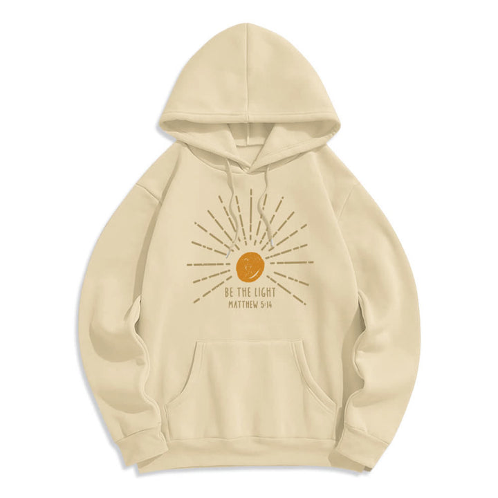 Christianartworkshop Sudadera con capucha "Sé la luz" Mateo 5:14 - Beige - 2XL - image 6